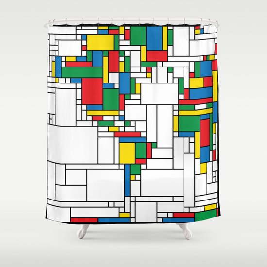 World Map - Modern Shower Curtain