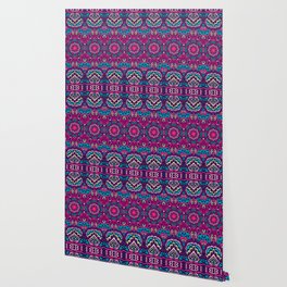 Colorful Oriental Rug Mandala Boho Pattern Wallpaper