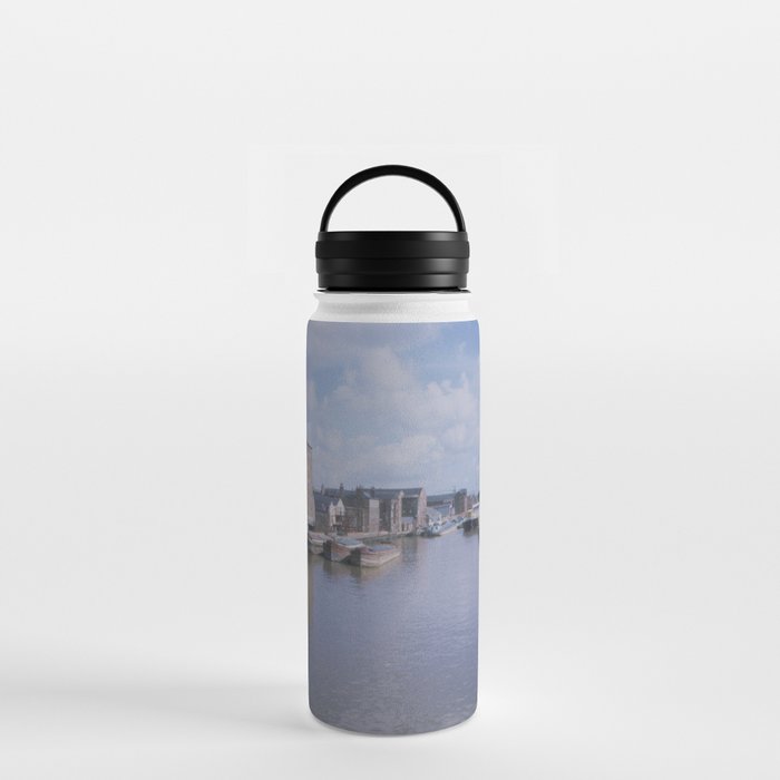 "Old Harbour", River Hull from professional format slide film 1988 Water Bottle