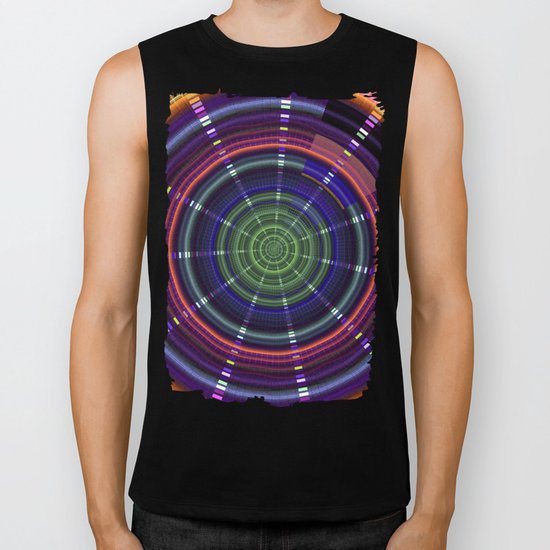 Dynamic mandala with tribal patetrns Biker Tank