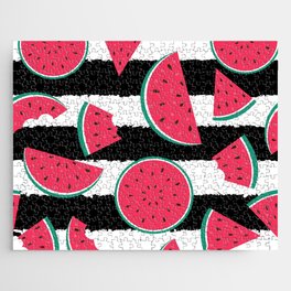 Red Watermelon Pattern Jigsaw Puzzle