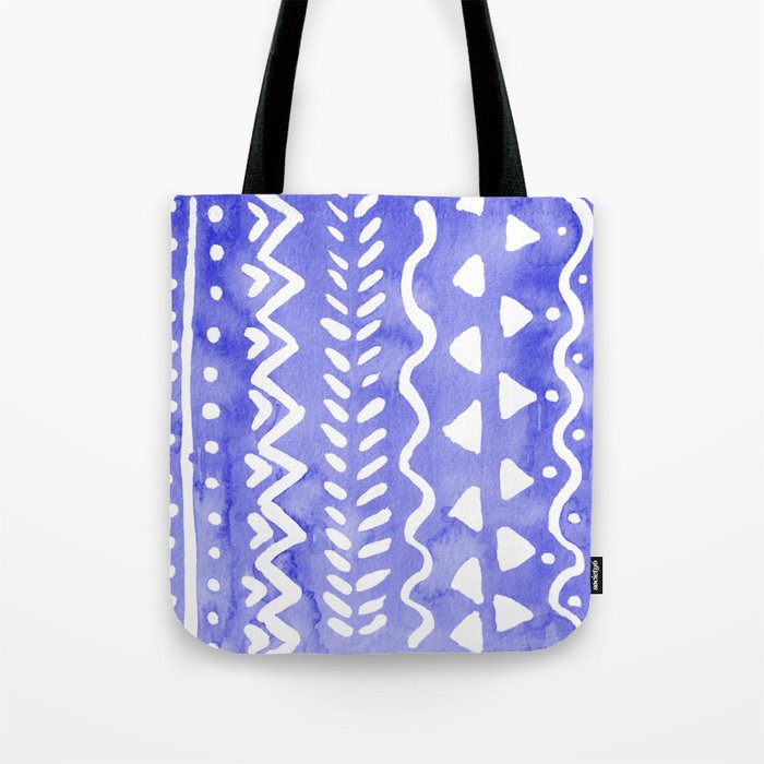 Loose boho chic pattern - ultramarine blue Tote Bag