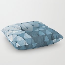 Triangles Ocean Turquoise Floor Pillow