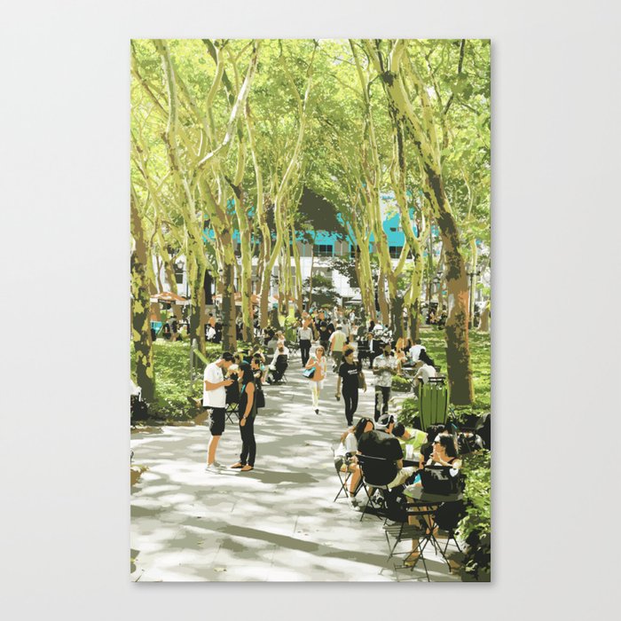 The Park in the City  Canvas Print
