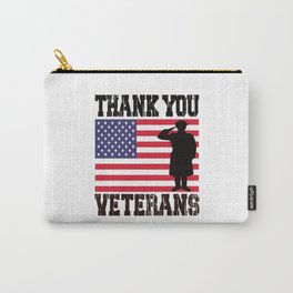 Patriotic American Flag Thank You For Carry-All Pouch | Soldier Boots, Veterans Day, American Veteran, American Flag, War Veteran, Vietnam Veteran, Patriotic, Graphicdesign, American Heros, Military Veteran 