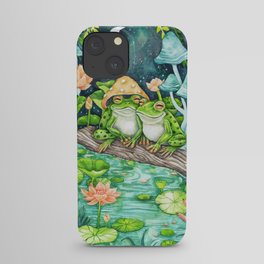 Watercolor illustration - Frog Lovers in POND iPhone Case