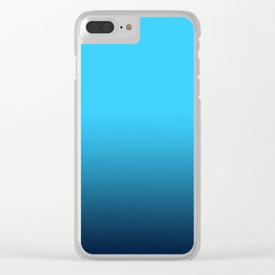 Simply fresh teal blue color gradient - Mix and Match with Simplicity of Life Clear iPhone Case