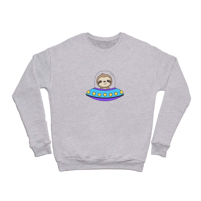 Sloth UFO Space Universe Alien Sloths Crewneck Sweatshirt