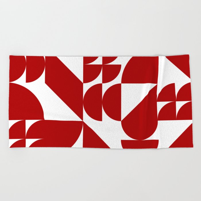 Geometrical modern classic shapes composition 9 Beach Towel