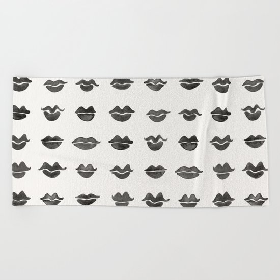 Kiss Collection – Black Ink Beach Towel