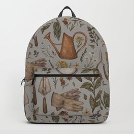 Gardening Backpack | Plants, Drawing, Gloves, Curated, Gardening, Garden, Gardeningtools, Botanical, Flowers, Graphite 