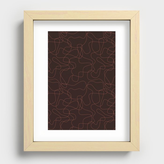 Red lines Recessed Framed Print