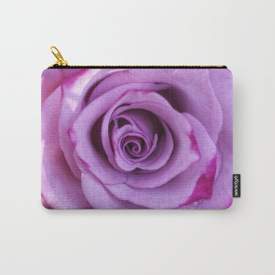 Heart of a rose I - Pink and purple Roses flowers Carry-All Pouch