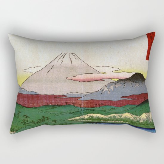 Noge and Yokohama by Hiroshige Rectangular Pillow