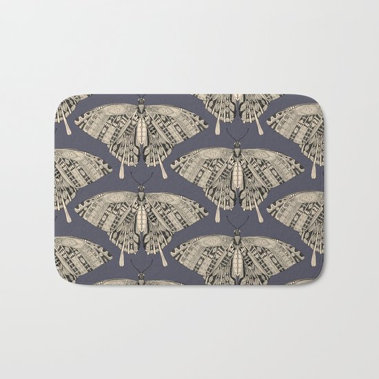 swallowtail butterfly dusk black Bath Mat