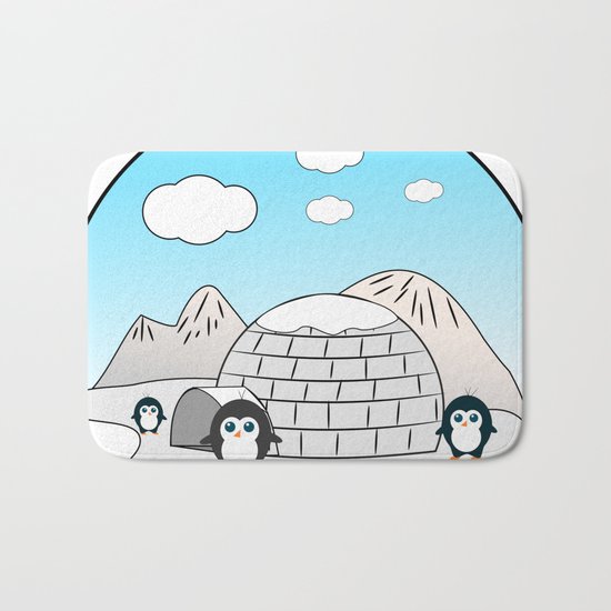 Cute penguins Bath Mat