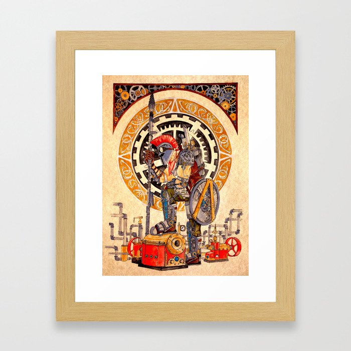 Steampunk Spartan Framed Art Print