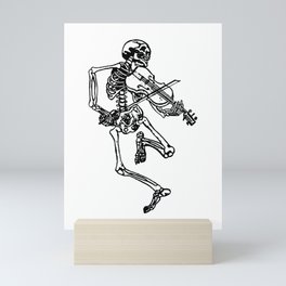 Skeleton Playing Violin Mini Art Print