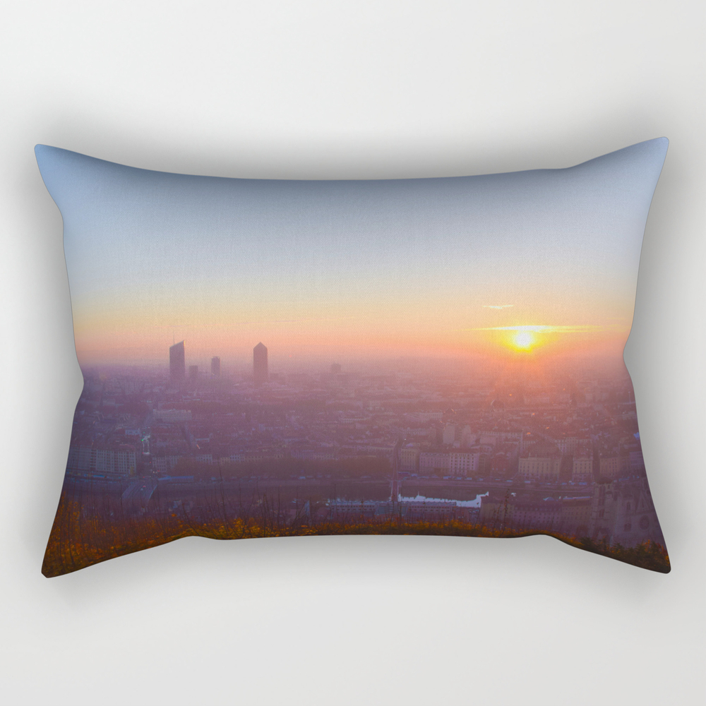As The Day Is Beginning Rectangular Pillow by mademoisellepixelle