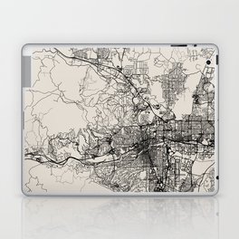 RENO, USA - Black and White City Map. United States of America Laptop Skin