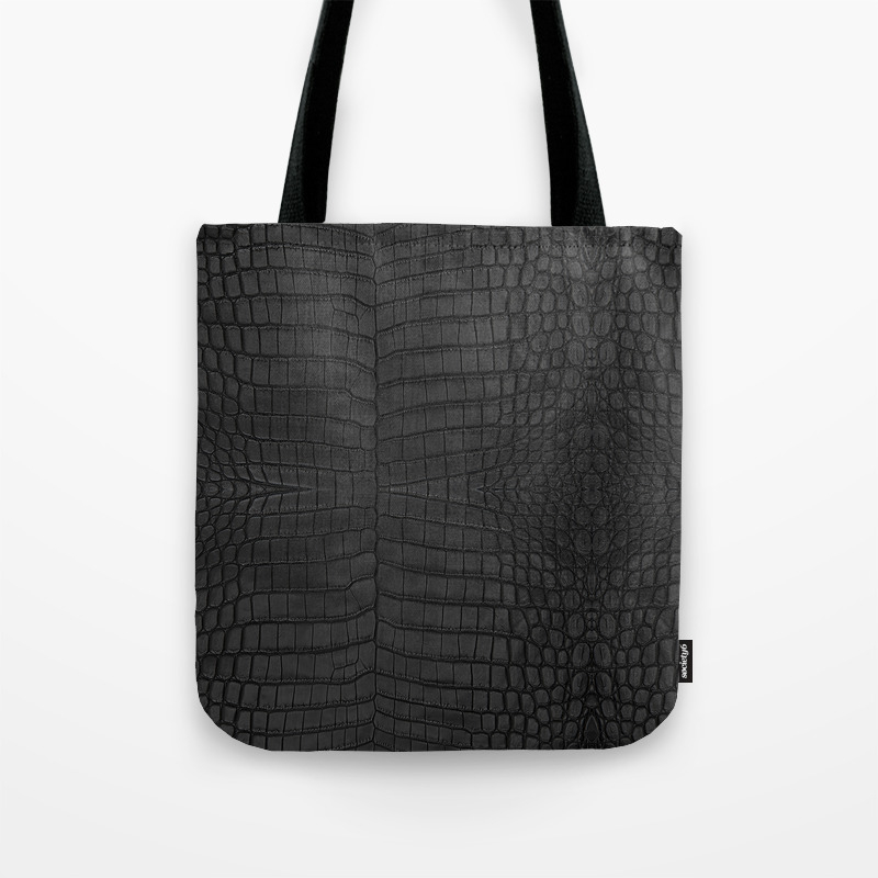 croc print tote bag