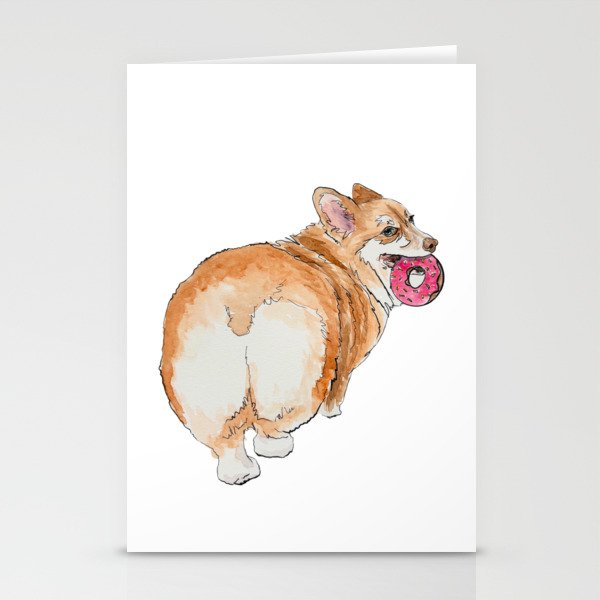 Sassy Donut Dog Stationery Cards
