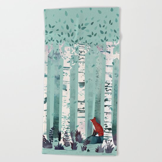 The Birches Beach Towel