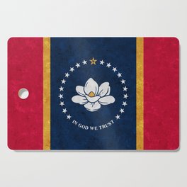 State flag of Mississippi New Magnolia In God We Trust American Flags Banner Standard Colors Cutting Board