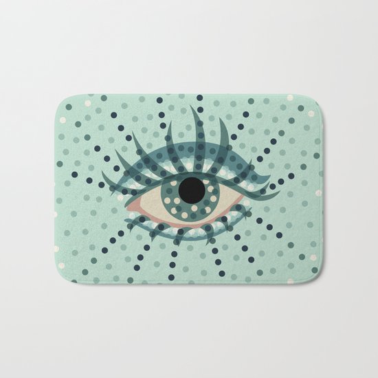 Dots And Abstract Eye Bath Mat