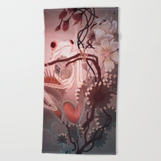 Clockwork Frog Beach Towel
