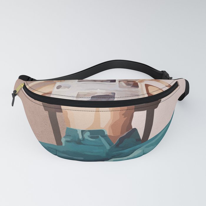 Woman Reading Newspaper Fanny Pack