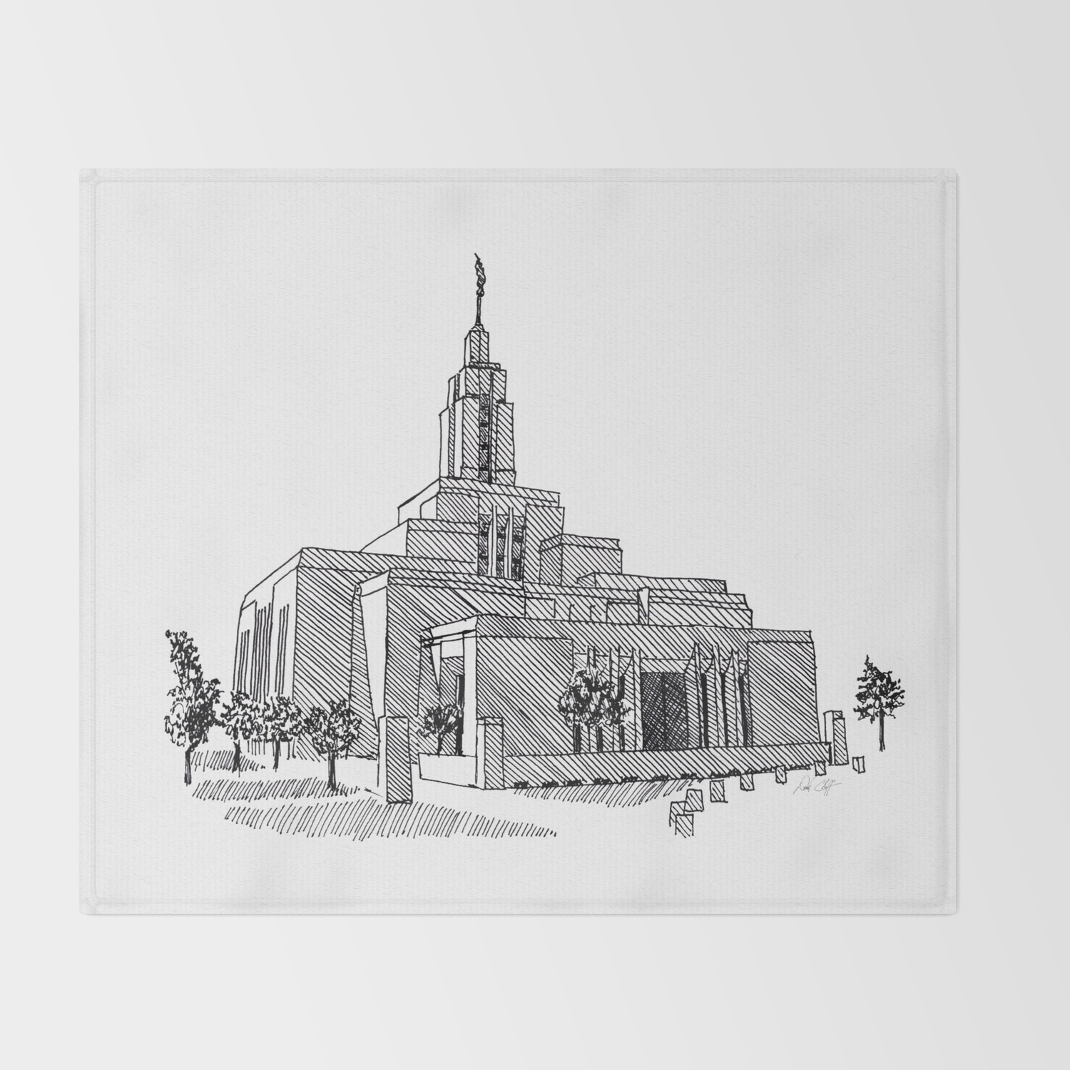 Draper Utah Lds Temple Throw Blanket By Dscarts Society6