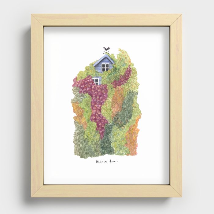 Hidden house Recessed Framed Print