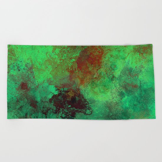 Isolation - Abstract, textured painting Beach Towel