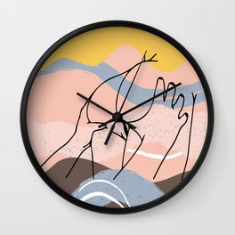 The Waves Of Sex, Erotic Lovers Art, Minimalist Sex Illustration, Modern Sex Pose Line Drawing Wall Clock