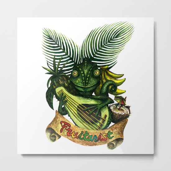 Left-handed Fruitarist Metal Print
