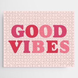 Good Vibes | Pink Jigsaw Puzzle