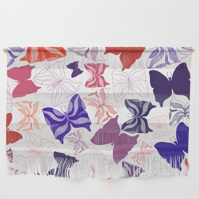 Aesthetic Butterfly Doodle Collage	 Wall Hanging