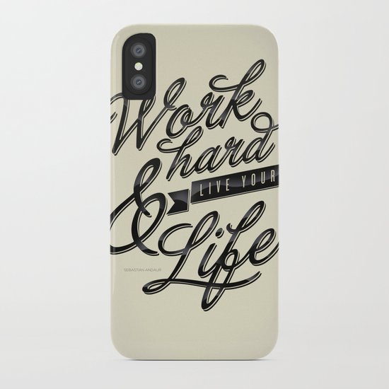 Work Hard iPhone Case
