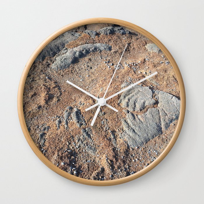 Sand and Rocks. Wall Clock