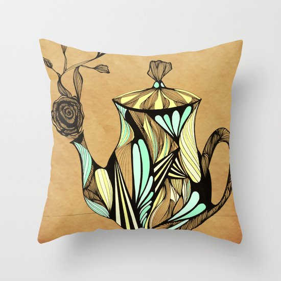 Flower Pot Throw Pillow