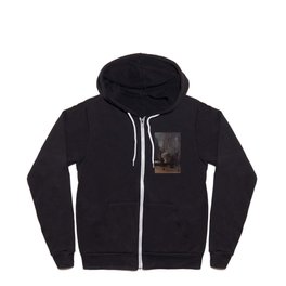 Nocturne in Black and Gold – The Falling Rocket Zip Hoodie