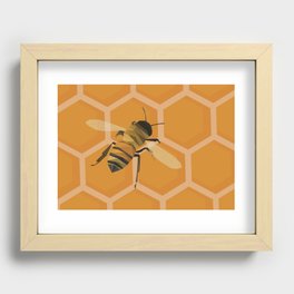 Honey Bee Comb Recessed Framed Print