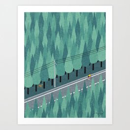 Cycling (2015) Art Print