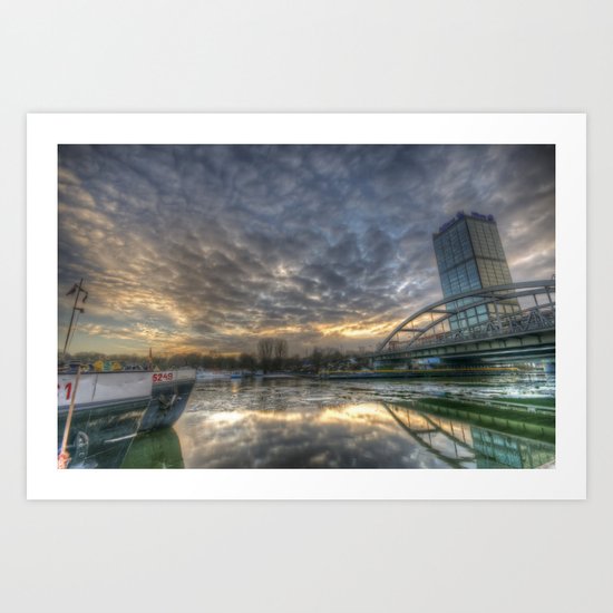 Treptower frozen sunset Art Print