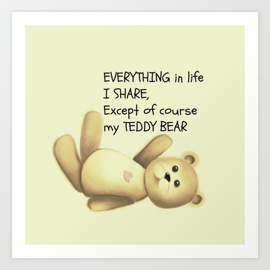 Teddy Bear Art Print
