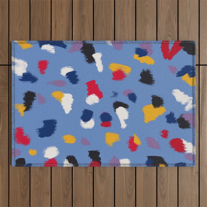 Paint terrazzo pattern Outdoor Rug