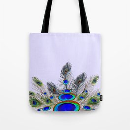 GREEN PEACOCK FEATHER & JEWELS #2 Tote Bag