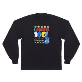 Days Of School 100th Day Rocked 100 5th Grader Long Sleeve T-shirt
