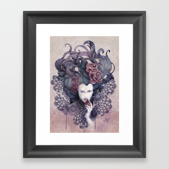 Indigo eyes Framed Art Print